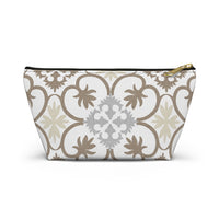 Portugal Tile Accessory Pouch w T-bottom in Brown